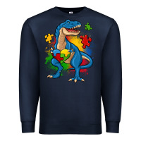 Navy autism trex Premium Sweatshirt - Zillion Design Studio
