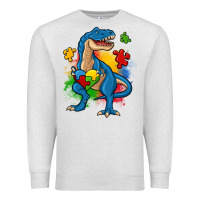 Oatmeal Heather autism trex Premium Sweatshirt - Zillion Design Studio