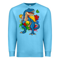 Ocean Blue autism trex Premium Sweatshirt - Zillion Design Studio