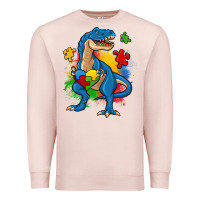Pale Pink autism trex Premium Sweatshirt - Zillion Design Studio