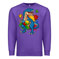 Purple autism trex Premium Sweatshirt - Zillion Design Studio