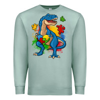 Seafoam autism trex Premium Sweatshirt - Zillion Design Studio