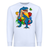 White autism trex Premium Sweatshirt - Zillion Design Studio