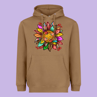 Strawberry Sunflower Heavyweight Hoodie Designed By Texasbilliewilder