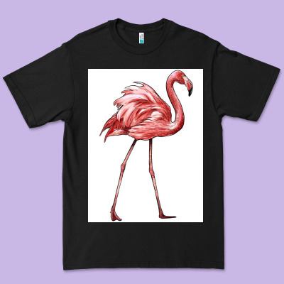 Pink Flamingo Premium Tee Designed By Lillyallendesigns
