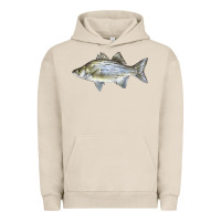 Pigment French Oak White Bass Fish Illustrations Urban Hoodie - LillyAllenDesigns
