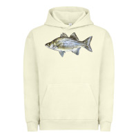 Pigment Pistachio White Bass Fish Illustrations Urban Hoodie - LillyAllenDesigns