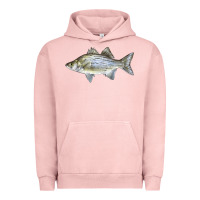 Pigment Salmon White Bass Fish Illustrations Urban Hoodie - LillyAllenDesigns
