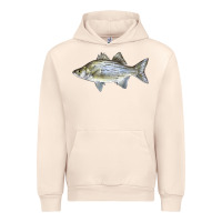 Sandshell White Bass Fish Illustrations Urban Hoodie - LillyAllenDesigns
