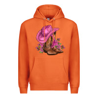 Carrot valentines day boots cowgirl hat and roses Premium Hoodie - AdoDesignShop