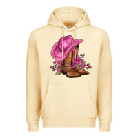 Pina Colada valentines day boots cowgirl hat and roses Premium Hoodie - AdoDesignShop