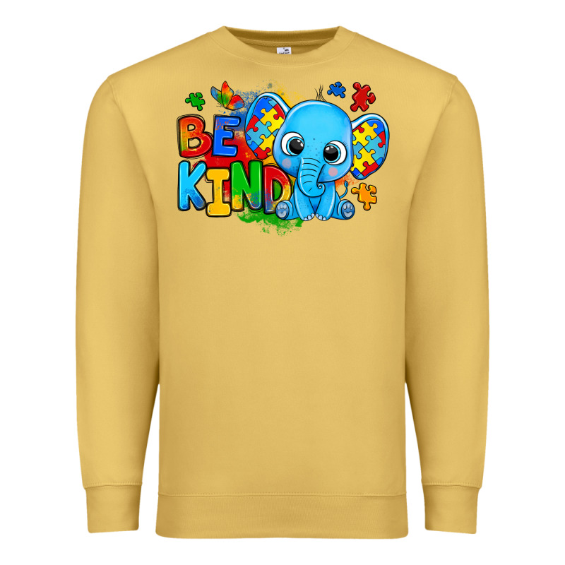 Be Kind Autism Elephant Premium Sweatshirt by Zillion Design Studio | Teevron