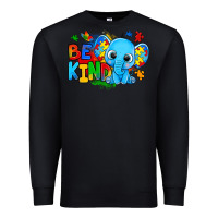 Black be kind autism elephant Premium Sweatshirt - Zillion Design Studio