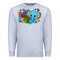 Heather Grey be kind autism elephant Premium Sweatshirt - Zillion Design Studio