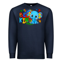 Navy be kind autism elephant Premium Sweatshirt - Zillion Design Studio