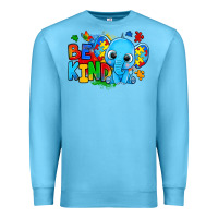 Ocean Blue be kind autism elephant Premium Sweatshirt - Zillion Design Studio