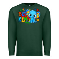 Sports Green be kind autism elephant Premium Sweatshirt - Zillion Design Studio