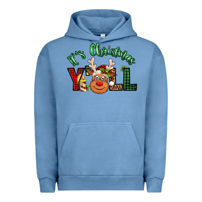 It's Christmas Y'all Reindeer Urban Hoodie by Jasminsmagicworld | Teevron