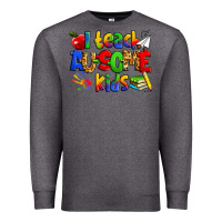 Charcoal Heather i teach ausome kids autism teacher Premium Sweatshirt - Zillion Design Studio