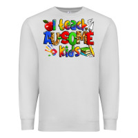 Dove Grey i teach ausome kids autism teacher Premium Sweatshirt - Zillion Design Studio