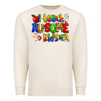 Sandshell i teach ausome kids autism teacher Premium Sweatshirt - Zillion Design Studio