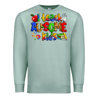 Seafoam i teach ausome kids autism teacher Premium Sweatshirt - Zillion Design Studio