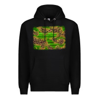 Black western leopard distressed background Premium Hoodie - AdoDesignShop