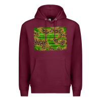 Burgundy western leopard distressed background Premium Hoodie - AdoDesignShop
