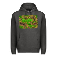 Charcoal Heather western leopard distressed background Premium Hoodie - AdoDesignShop