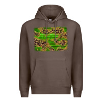 Coffee western leopard distressed background Premium Hoodie - AdoDesignShop