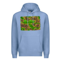 Colony Blue western leopard distressed background Premium Hoodie - AdoDesignShop