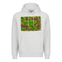 Dove Grey western leopard distressed background Premium Hoodie - AdoDesignShop