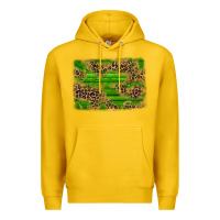 Lemon western leopard distressed background Premium Hoodie - AdoDesignShop