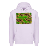 Lilac western leopard distressed background Premium Hoodie - AdoDesignShop