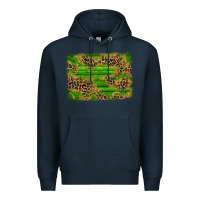 Navy western leopard distressed background Premium Hoodie - AdoDesignShop