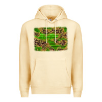 Pina Colada western leopard distressed background Premium Hoodie - AdoDesignShop