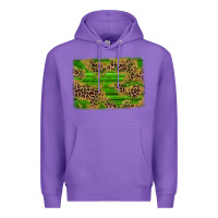 Purple western leopard distressed background Premium Hoodie - AdoDesignShop