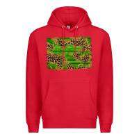 Red western leopard distressed background Premium Hoodie - AdoDesignShop