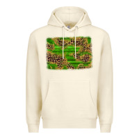 Sandshell western leopard distressed background Premium Hoodie - AdoDesignShop