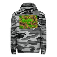 Slate Camo western leopard distressed background Premium Hoodie - AdoDesignShop