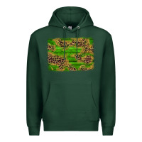 Sports Green western leopard distressed background Premium Hoodie - AdoDesignShop