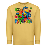 Antique Gold it's ok to be different autism trex Premium Sweatshirt - Zillion Design Studio