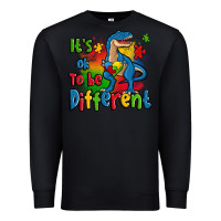 Black it's ok to be different autism trex Premium Sweatshirt - Zillion Design Studio