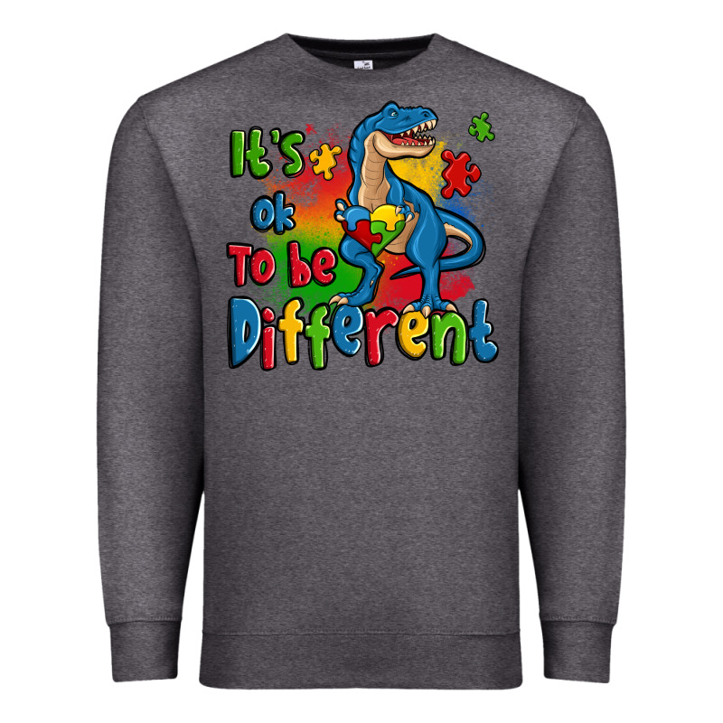 It's Ok To Be Different Autism Trex Premium Sweatshirt by Zillion Design Studio | Teevron