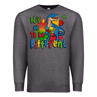 Charcoal Heather it's ok to be different autism trex Premium Sweatshirt - Zillion Design Studio
