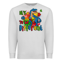 Dove Grey it's ok to be different autism trex Premium Sweatshirt - Zillion Design Studio