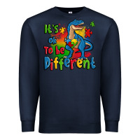 Navy it's ok to be different autism trex Premium Sweatshirt - Zillion Design Studio