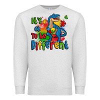 Oatmeal Heather it's ok to be different autism trex Premium Sweatshirt - Zillion Design Studio