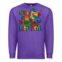 Purple it's ok to be different autism trex Premium Sweatshirt - Zillion Design Studio