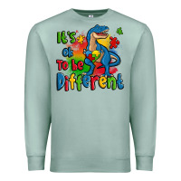 Seafoam it's ok to be different autism trex Premium Sweatshirt - Zillion Design Studio